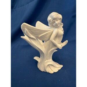 Fritz & Floyd Fairy Maiden Elf Art Nouveau Angel White Ceramic 7" tall